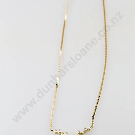 14ct 14stone Diamond Necklet