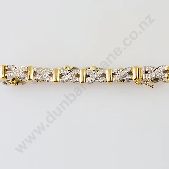 14ct 91stone Diamond Bracelet