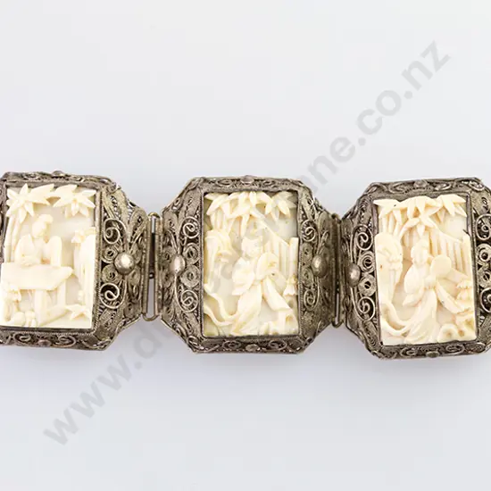 Chinese Filigree Silver Bracelet