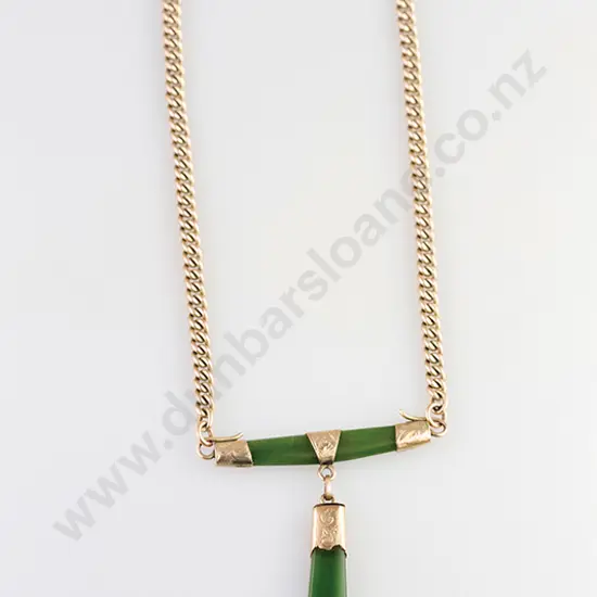 9ct Greenstone Necklace Pendant