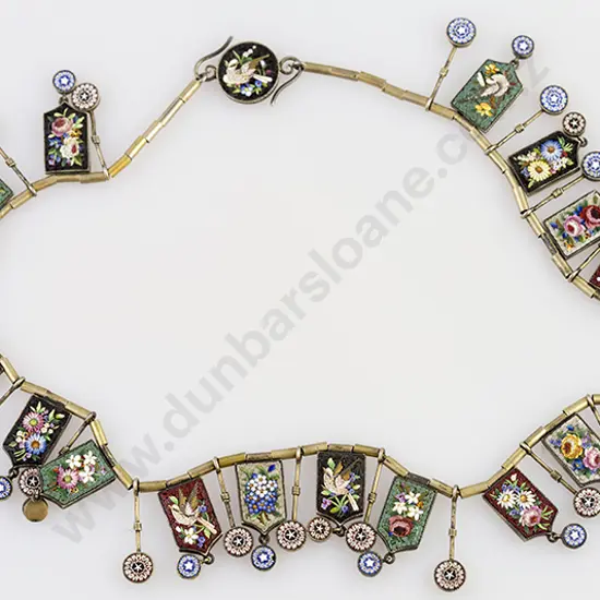 Early C20th Grand Tour Italian Mosaic Necklace
