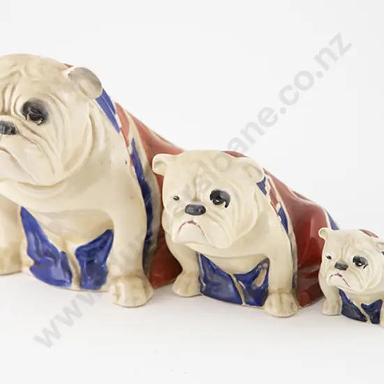 Set Three Royal Doulton British Bulldog Models