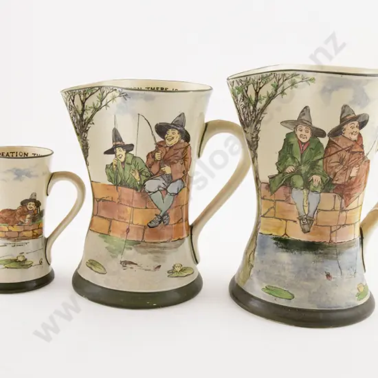 Three Graduated Royal Doulton Ale Jugs