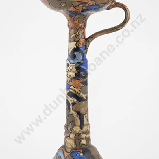 Bursley Ware Art Deco Large Candlestick "Amstel" design by Frederick Rhead