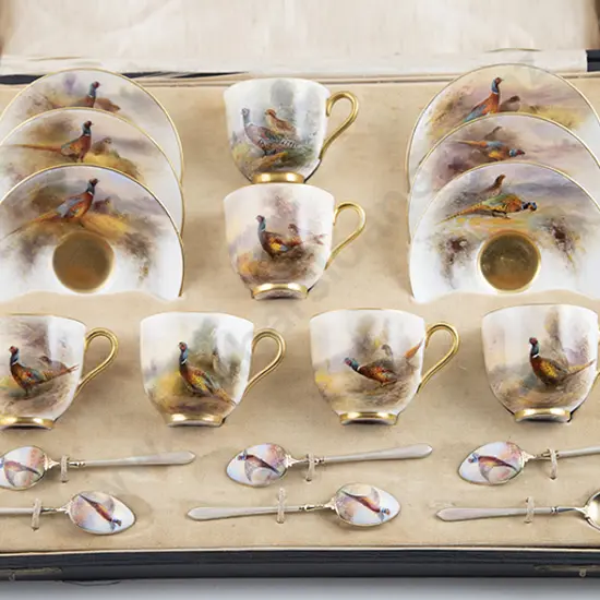 Cased Royal Worcester Demi-tasse Coffee Service