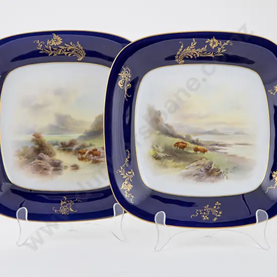 Pair Royal Worcester Shallow Dishes