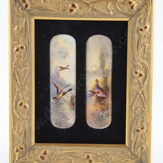 Pair Royal Worcester Plaques