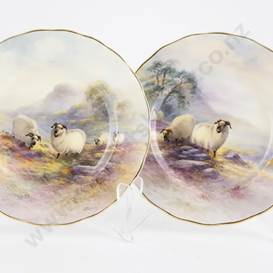 Pair Royal Worcester Side Plates