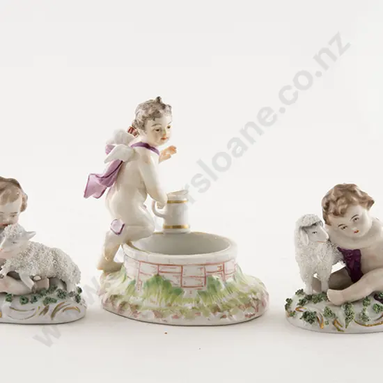 Late C19th Berlin Ornament and Two Others