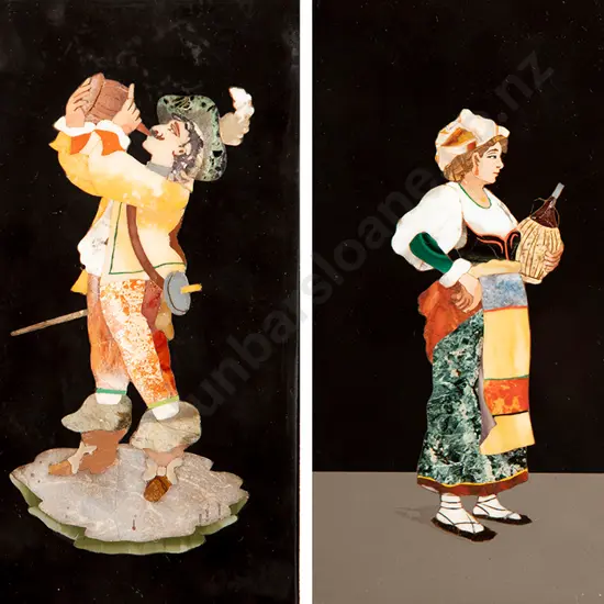 Framed Pietra Dura Tiles