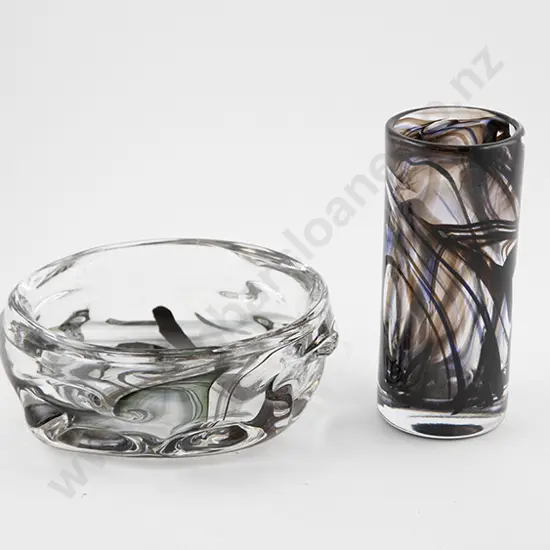 Whitefriars  'Knobbly' Swirl Bowl and Swirl Vase
