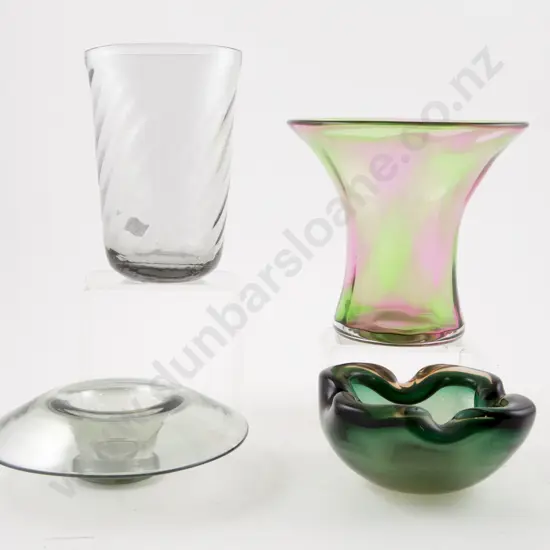 Two Whitefriars Optical Vases