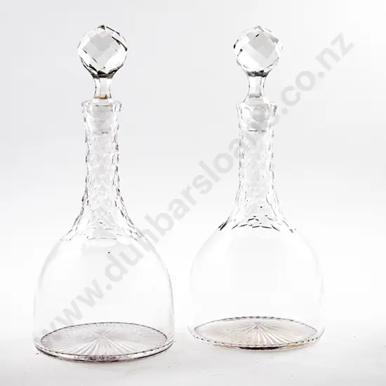 Pair Late Victorian Wine Decanters