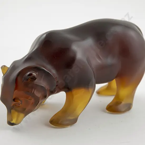 Lalique Amber Crystal Bear