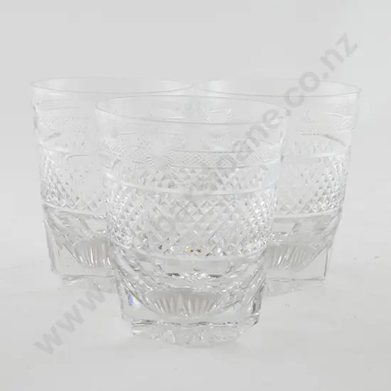 Set of 10 Webbs Heavy Crystal Tumblers