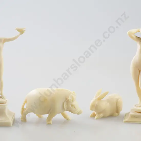 Carved Ivory Miniatures (4)