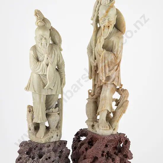 Two Carved Soapstone Figures