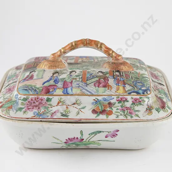 Cantonese Exportware Vegetable Tureen and Cover
