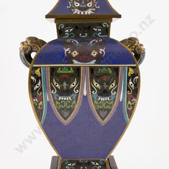Early C20th Cloisonne Vase and Cover