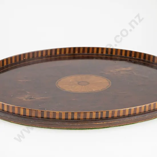 Geo III Plum Pudding Mahogany Tea tray