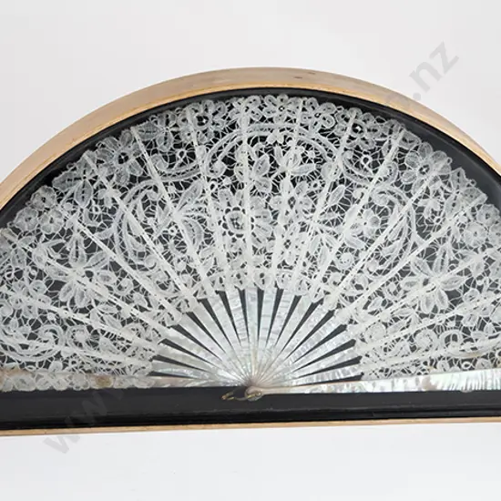 Victorian Hand Made Lace & MOP Fan