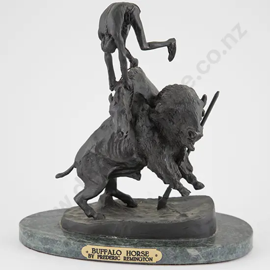 Buffalo Horse Bronze After Frederic Remington