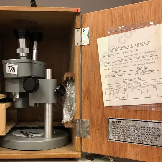 Kyowa Tokyo Binocular Microscope, cased