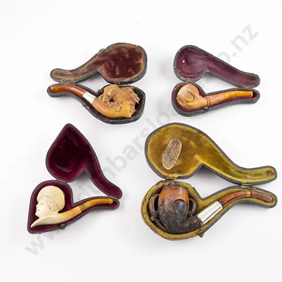 Four Small Meerschaum Pipes
