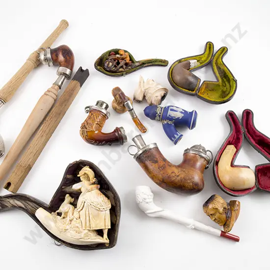 Small Box Of Meerschaum & Other Pipe Parts
