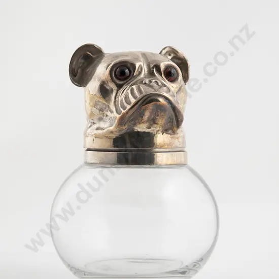 Novelty Dog Head Glass Biscuit Jar