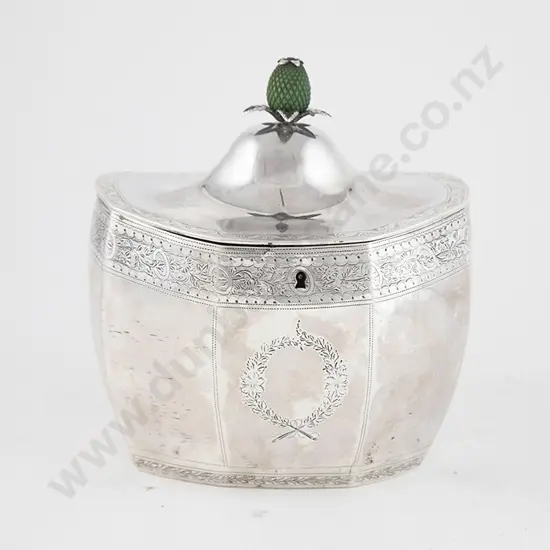 Geo III S/S Tea Caddy