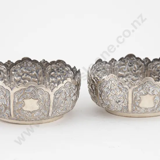 Pair Of Indian Silver Bowls