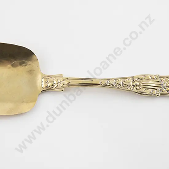 Geo III S/S Gilt Serving Spoon