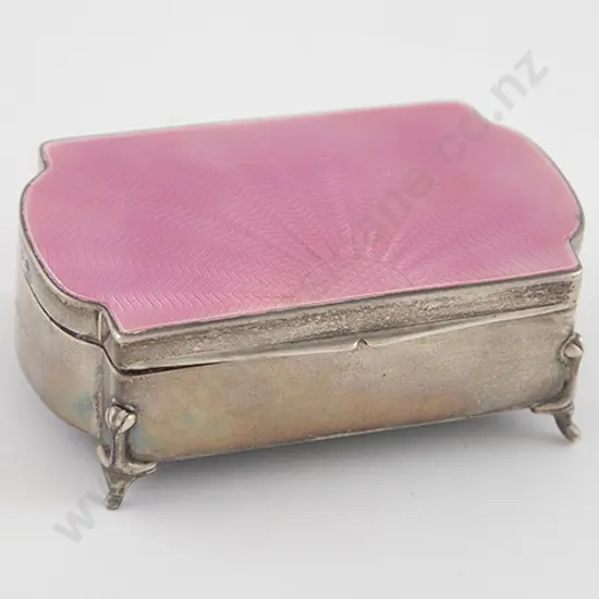Art Deco S/S & Enamel Jewellery Box