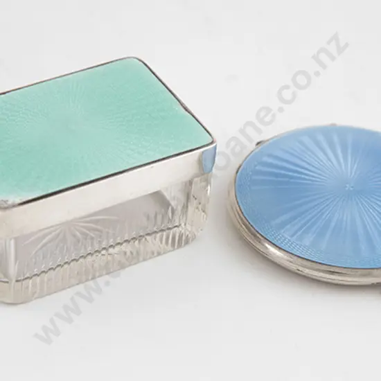 S/S & Enamel Compact & Trinket Box