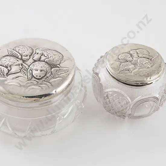 2 S/S Lidded Powder Bowls
