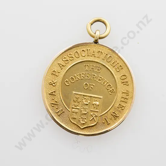 15ct Gold N.Z A & P Medal