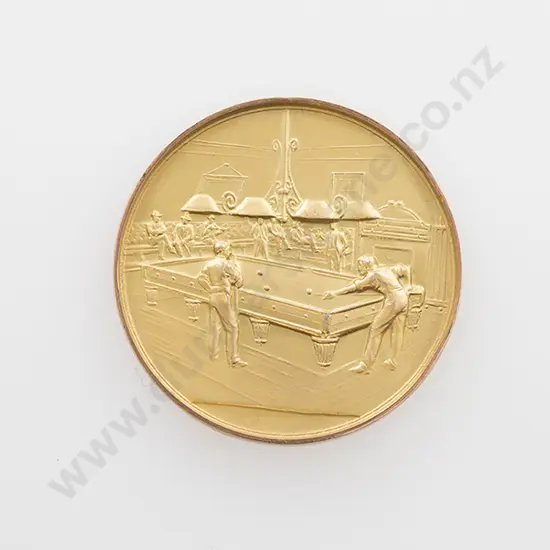1904 9ct Gold Billiards Medallion