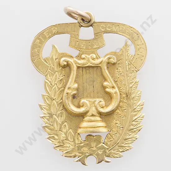 NZ 9ct Gold Prize Medal