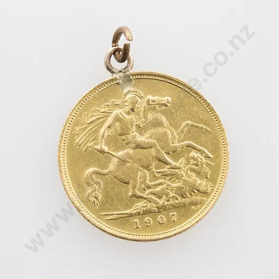 1907 Gold Half Sovereign