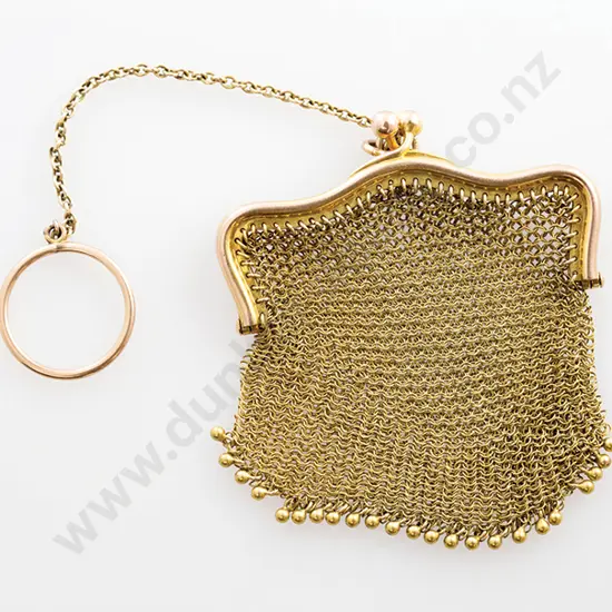 9ct Gold Mesh Change Purse