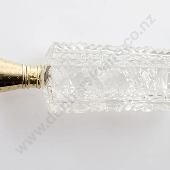 Late C19th 15ct Gold Topped Scent Flask