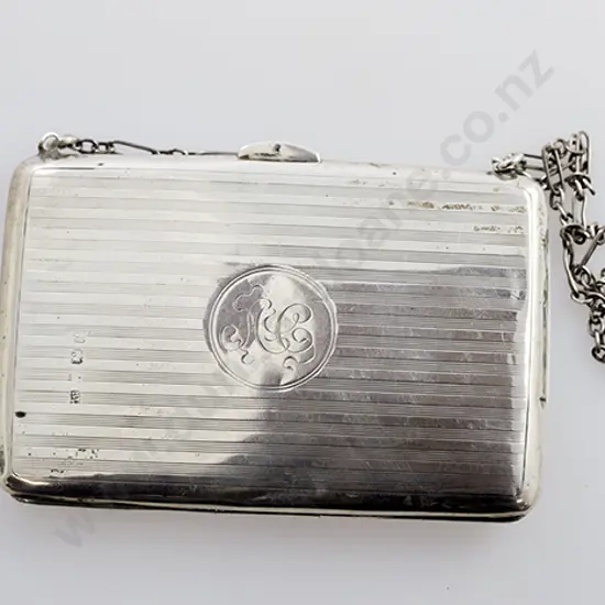 A S/S Oblong Jewellery Box & A Purse