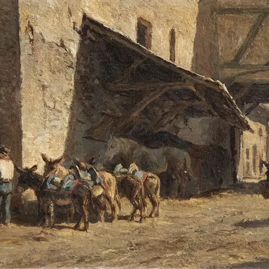 C19th European Oil