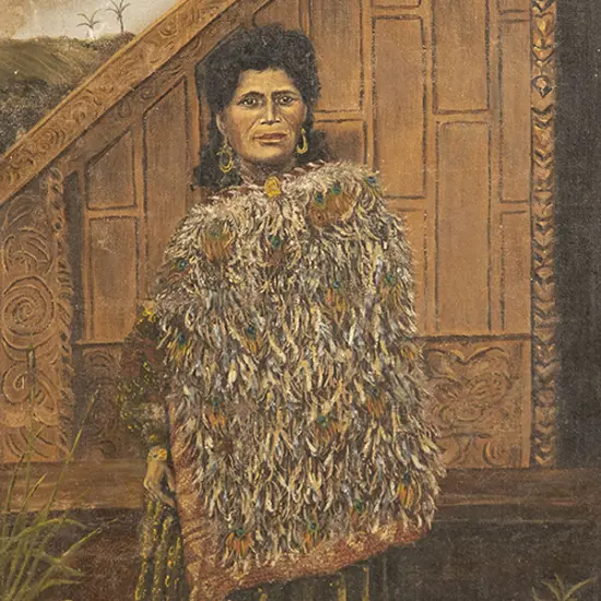 NZ Colonial - Maori Woman in Feather Cloak