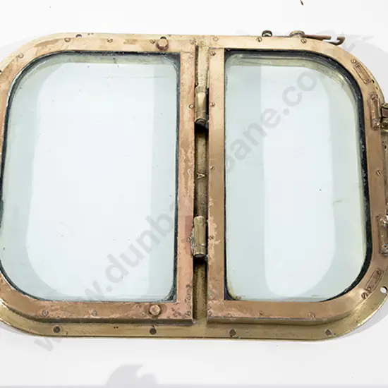 Pair of Brass Ship's Windows (Reputedly form the Waihine)