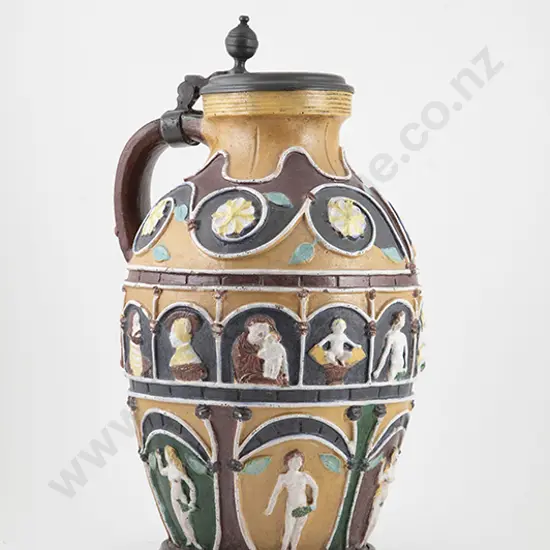 Antique Dutch Lidded Flagon