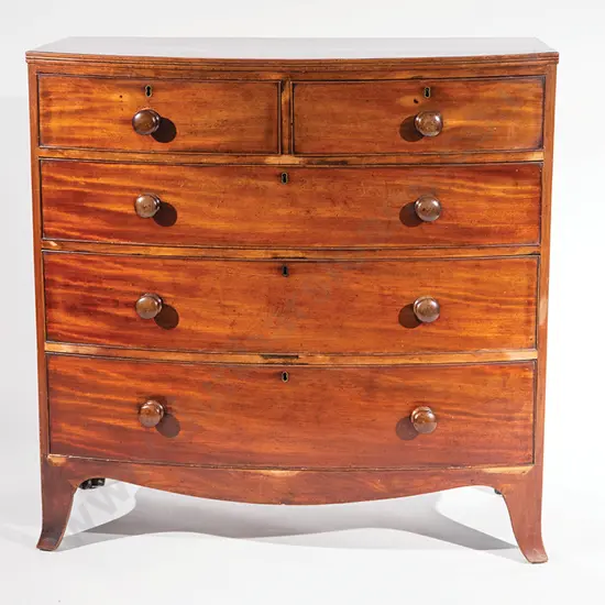 Regency Mahogany Bowfront Chest