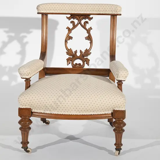 Victorian Walnut Nursing Chair