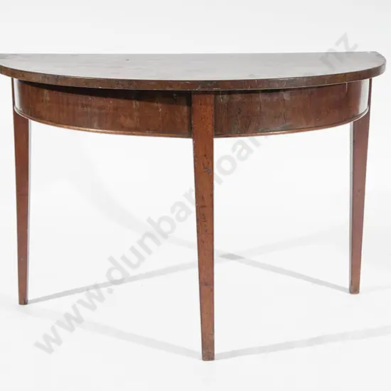 Geo III Mahogany D-Shaped Side Table